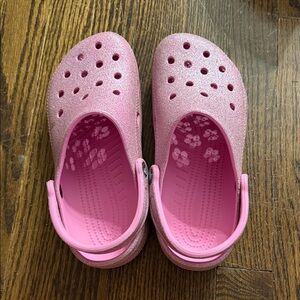 CROCS Pink Glitter Sandals